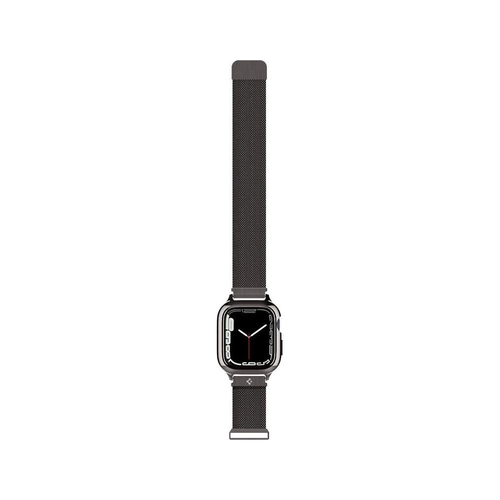 Spigen-Metal-Fit-Pro-reminek-s-pouzdrem-Apple-Watch-9-8-7-45mm-grafitovy