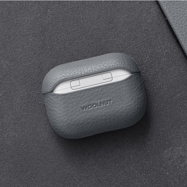 Woolnut-Leather-kozene-pouzdro-pro-AirPods-Pro-2-generace-sede