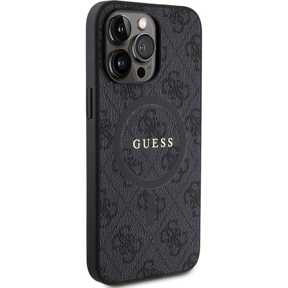Guess-PU-Leather-4G-Colored-Ring-MagSafe-kryt-iPhone-15-Pro-Max-cerny