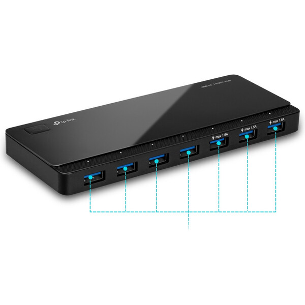 TP-Link-UH700-HUB-7v1-cerny