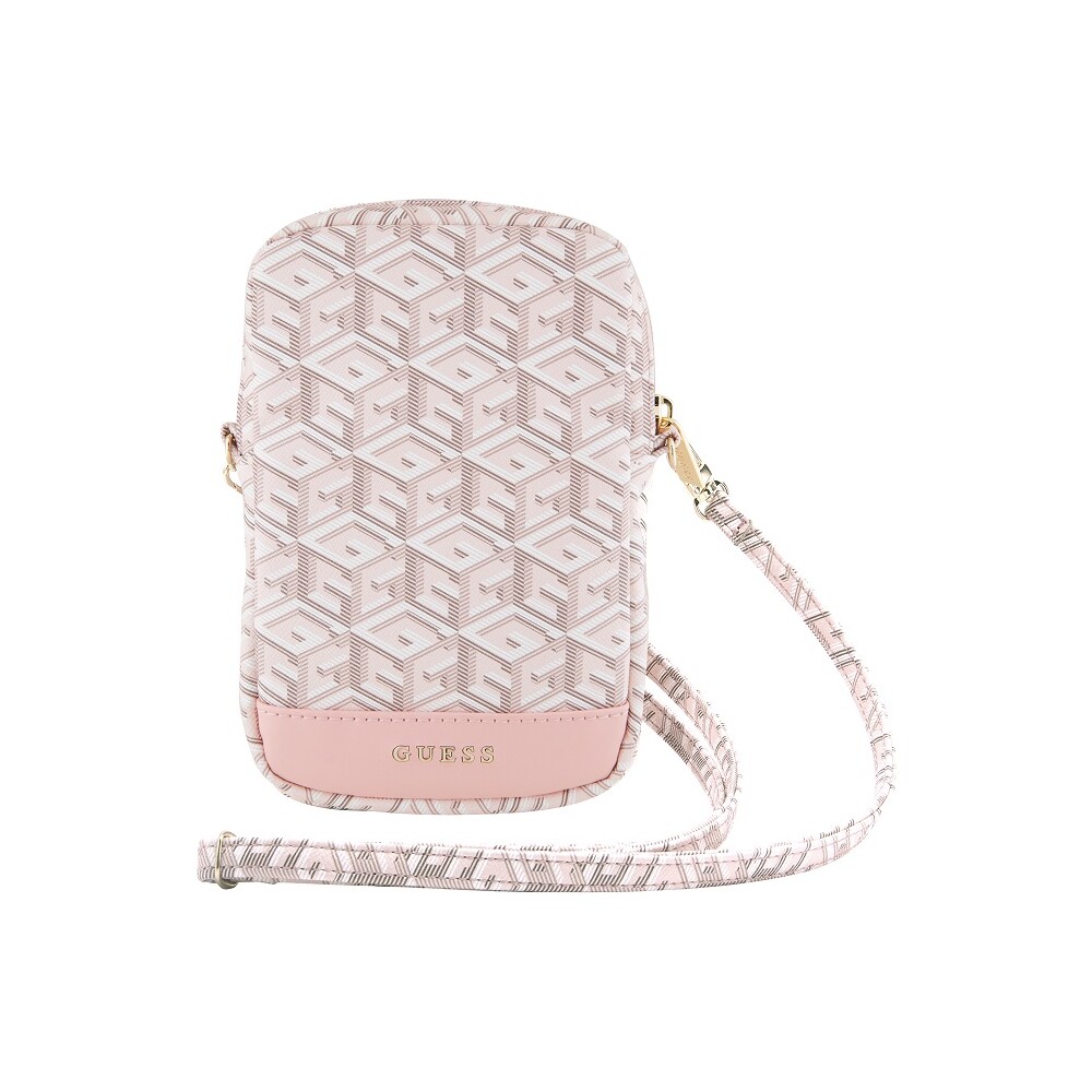 Guess-PU-G-Cube-Wallet-Phone-Bag-Zipper-ruzovy