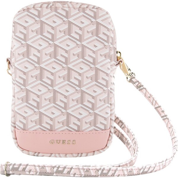 Guess-PU-G-Cube-Wallet-Phone-Bag-Zipper-ruzovy