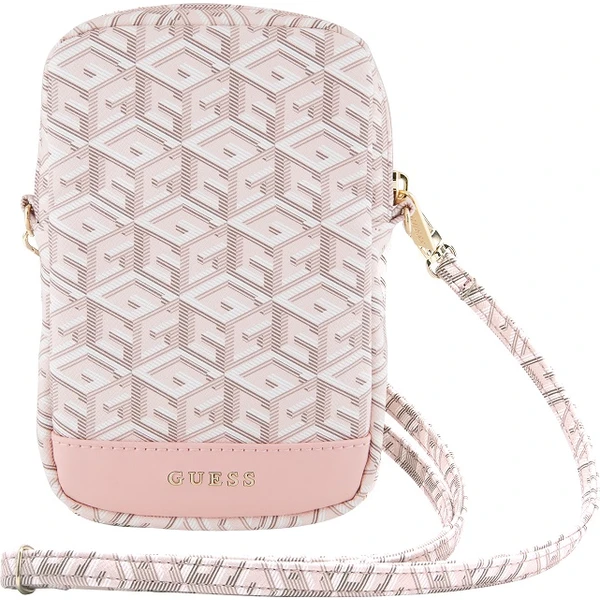 Guess PU G Cube Wallet Phone Bag Zipper růžový - Crossbody - Hlavní obrázek