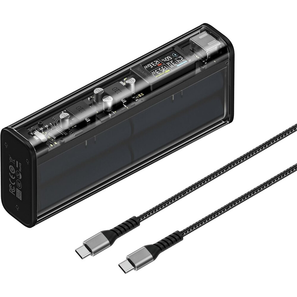 SHARGE-Shargeek-140W-powerbanka-20000-mAh-LCD-cerna