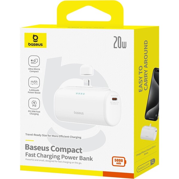 Baseus-Compact-powerbanka-5000mAh-bila