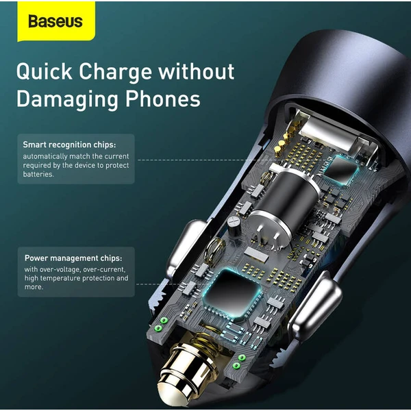 Baseus-Golden-Contactor-Pro-40W-USB-C-nabijecka-do-auta-seda