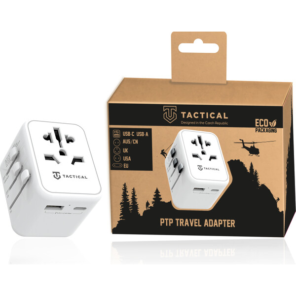 Tactical-PTP-cestovni-adapter-bily