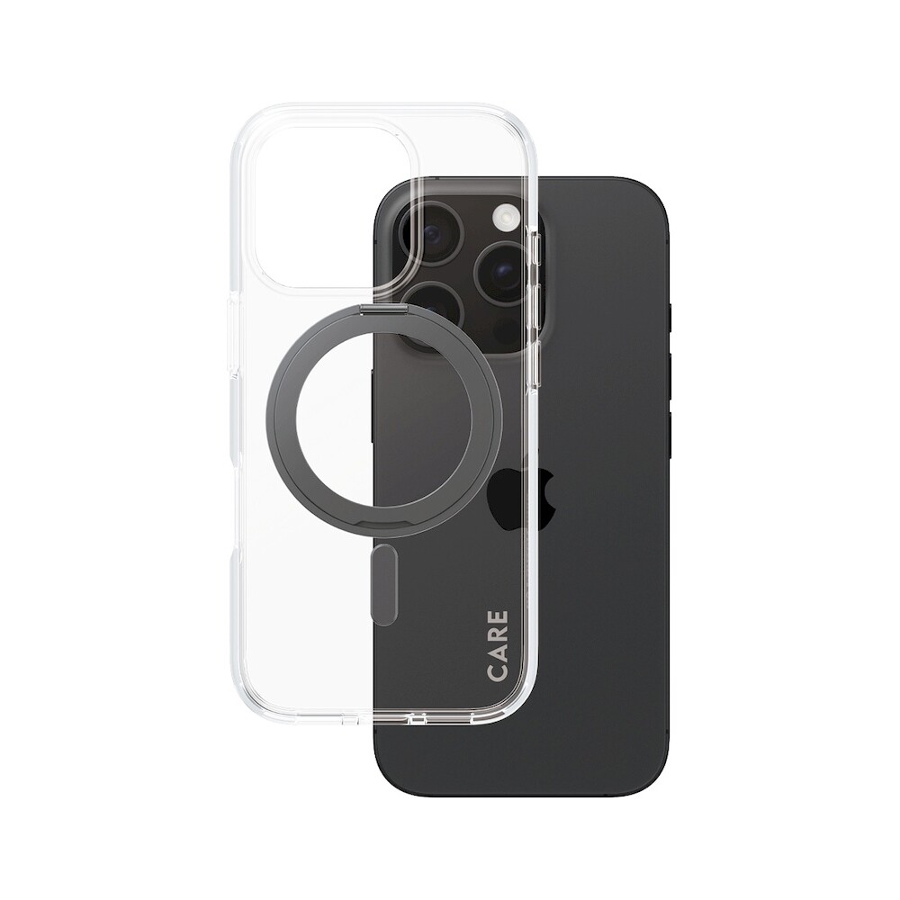 PanzerGlass-CARE-kryt-Apple-iPhone-16-Pro-MagSafe-KickStand-ciry-cerny
