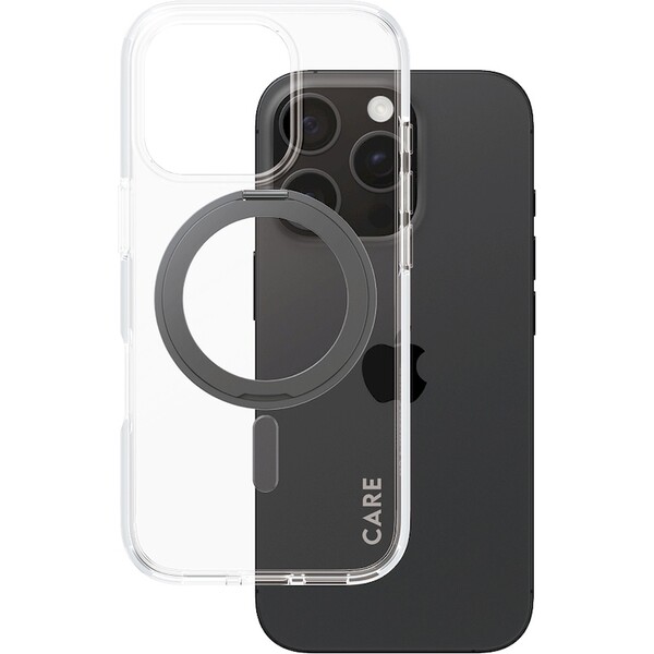PanzerGlass-CARE-kryt-Apple-iPhone-16-Pro-MagSafe-KickStand-ciry-cerny