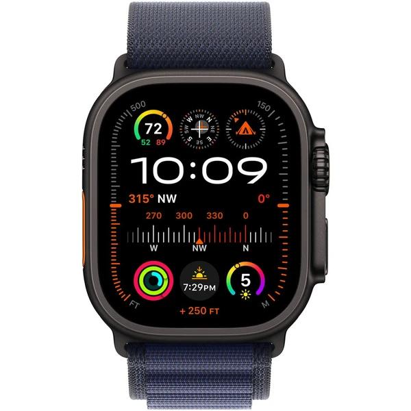 Apple Watch 49/44/45/46mm námořnicky modrý alpský tah s černým titanem M - Řemínky - Obrázek S469000L01