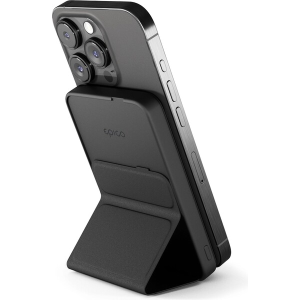 iWant-Mag-MagSafe-powerbanka-se-stojankem-7000mAh-cerna