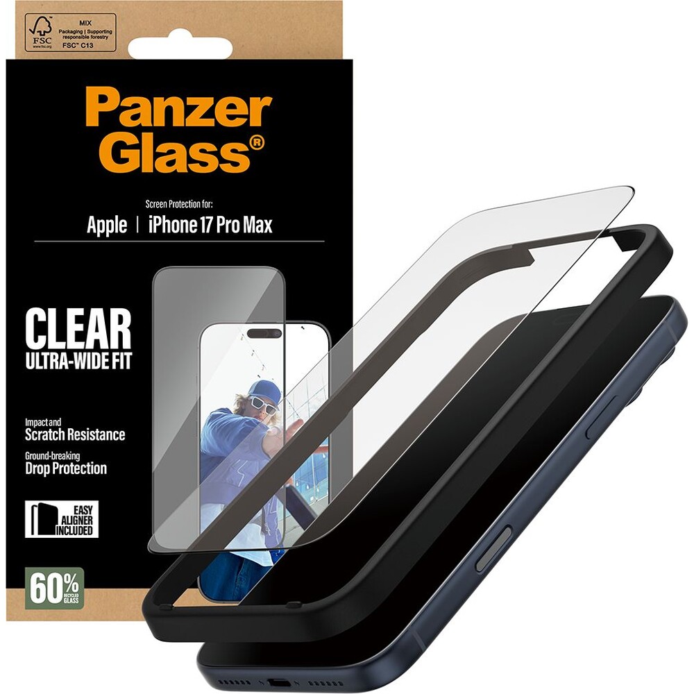 PanzerGlass-Ultra-Wide-Fit-sklo-Apple-iPhone-17-Pro-Max-s-instalacnim-rameckem