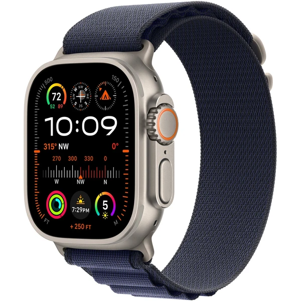 Apple Watch 49/46/45/44mm námořnicky modrý alpský tah s přírodním titanem L - Řemínky - Hlavní obrázek