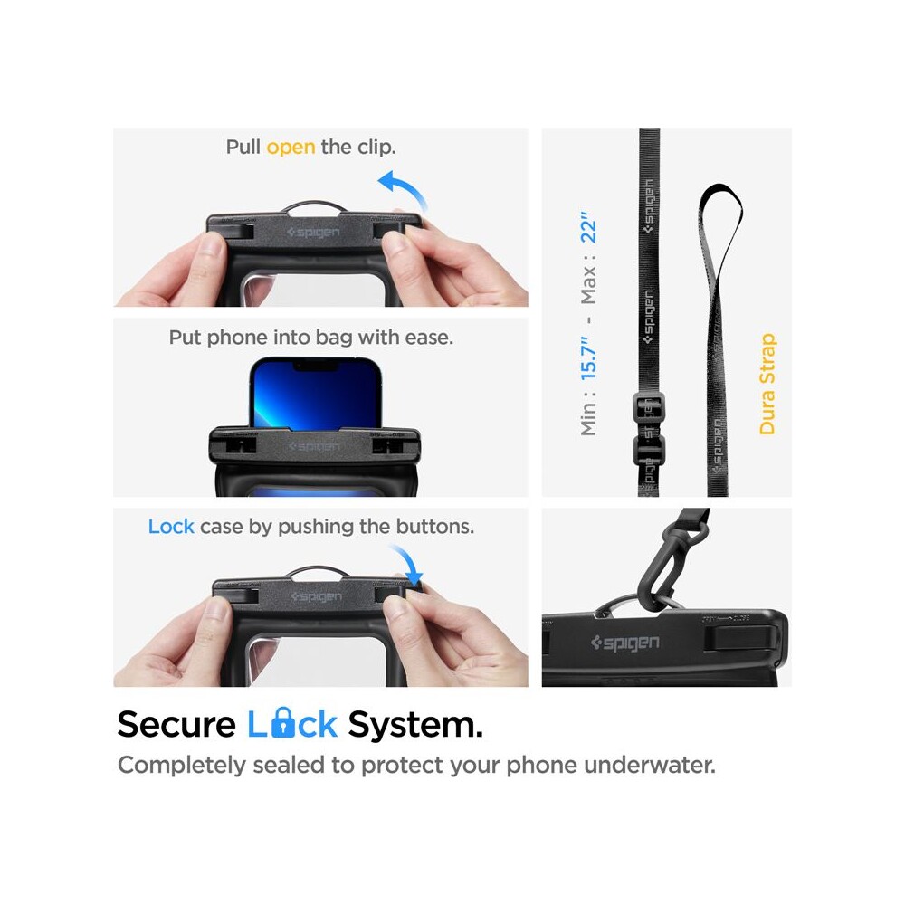 Spigen-Aqua-Shield-Floating-vodeodolne-pouzdro-WaterProof-Waist-Bag-A621-Set-cerny
