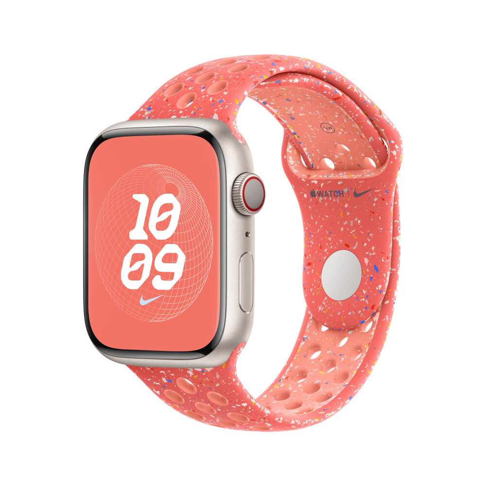 Apple-Watch-49-45-44-42mm-zhave-oranzovy-sportovni-reminek-Nike-M-L