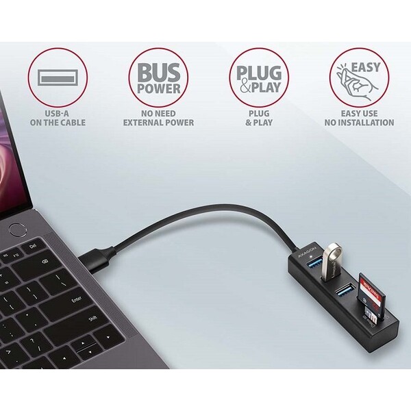 AXAGON-HMACR3A-USB-3-2-Gen-1-hub-porty-3x-USBA-ctecka-karet-SD-microSD-kovovy-kabel-USBA-20