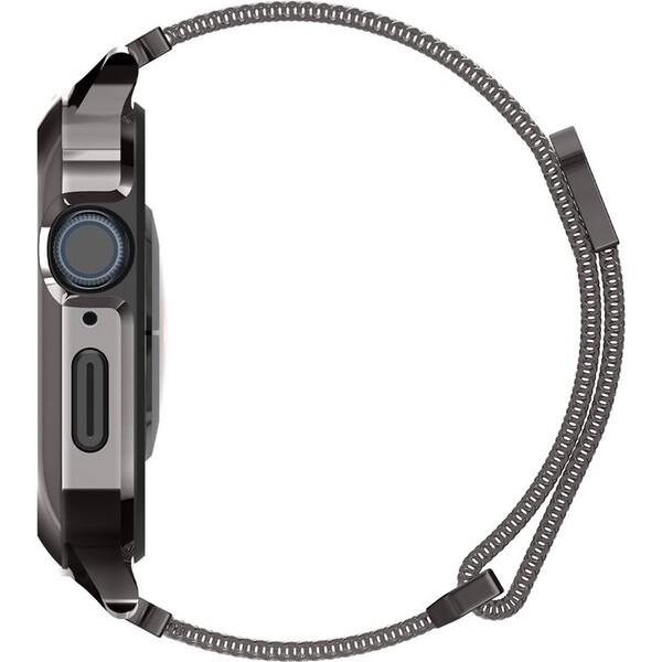 Spigen-Metal-Fit-Pro-reminek-s-pouzdrem-Apple-Watch-9-8-7-45mm-grafitovy