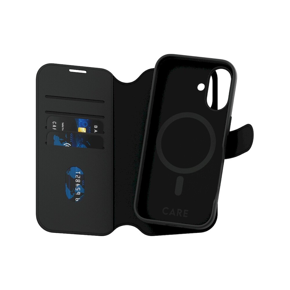 PanzerGlass-CARE-pouzdro-Apple-iPhone-16-MagSafe-Wallet-2v1-cerny