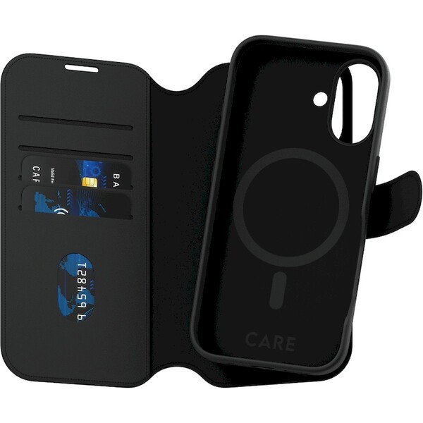 PanzerGlass-CARE-pouzdro-Apple-iPhone-16-MagSafe-Wallet-2v1-cerny