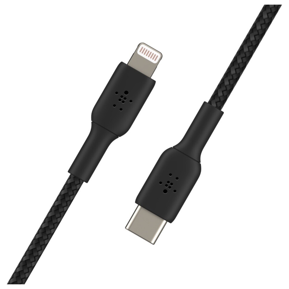Belkin-BOOST-Charge-Braided-USB-C-Lightning-napajeci-kabel-1m-cerny