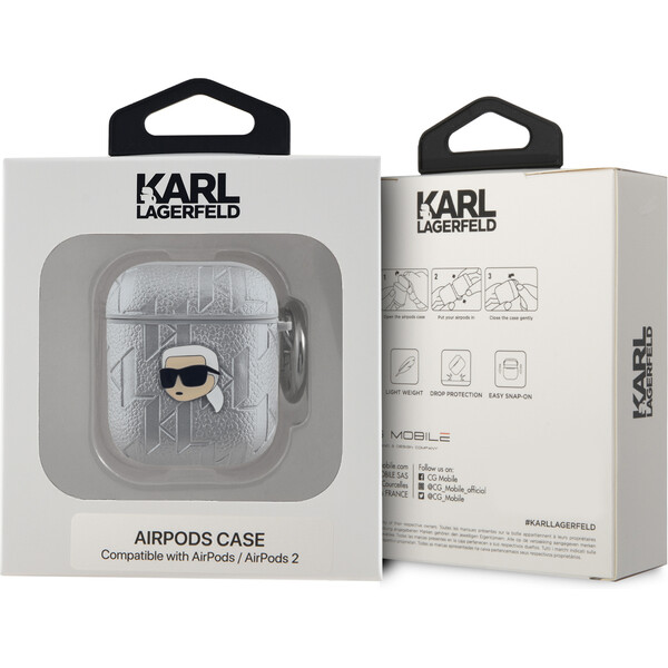 Karl-Lagerfeld-PU-Embossed-Karl-Head-pouzdro-AirPods-1-2-stribrne