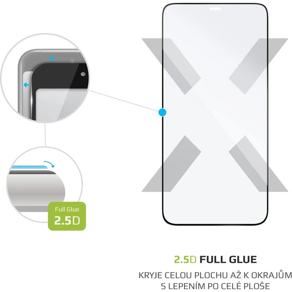 FIXED 2,5D Full-Cover tvrzené sklo 0,33mm Apple iPhone 12 Pro Max černé - Ochranné folie a skla - Obrázek SB5C500301