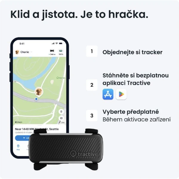 Tractive GPS DOG 6 lokátor polohy a aktivity pro psy černý - GPS moduly - Obrázek SBTD000L01