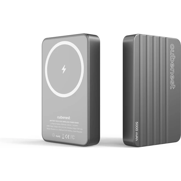 CubeNest S1B1 MagSafe powerbanka (5000 mAh) šedá - Powerbanky - Obrázek SD13000L01