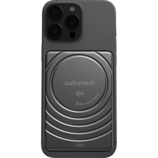 CubeNest-SQ1B3D-SlimDual-Qi2-MagSafe-powerbanka-5000-mAh-cerna