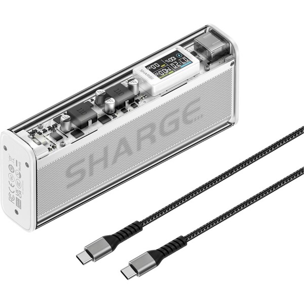 SHARGE-Shargeek-140W-powerbanka-20000-mAh-LCD-stribrna