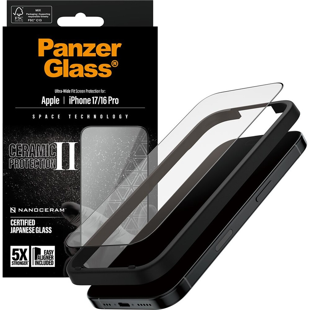 PanzerGlass-Ceramic-II-sklo-Apple-iPhone-17-16-Pro-s-instalacnim-rameckem