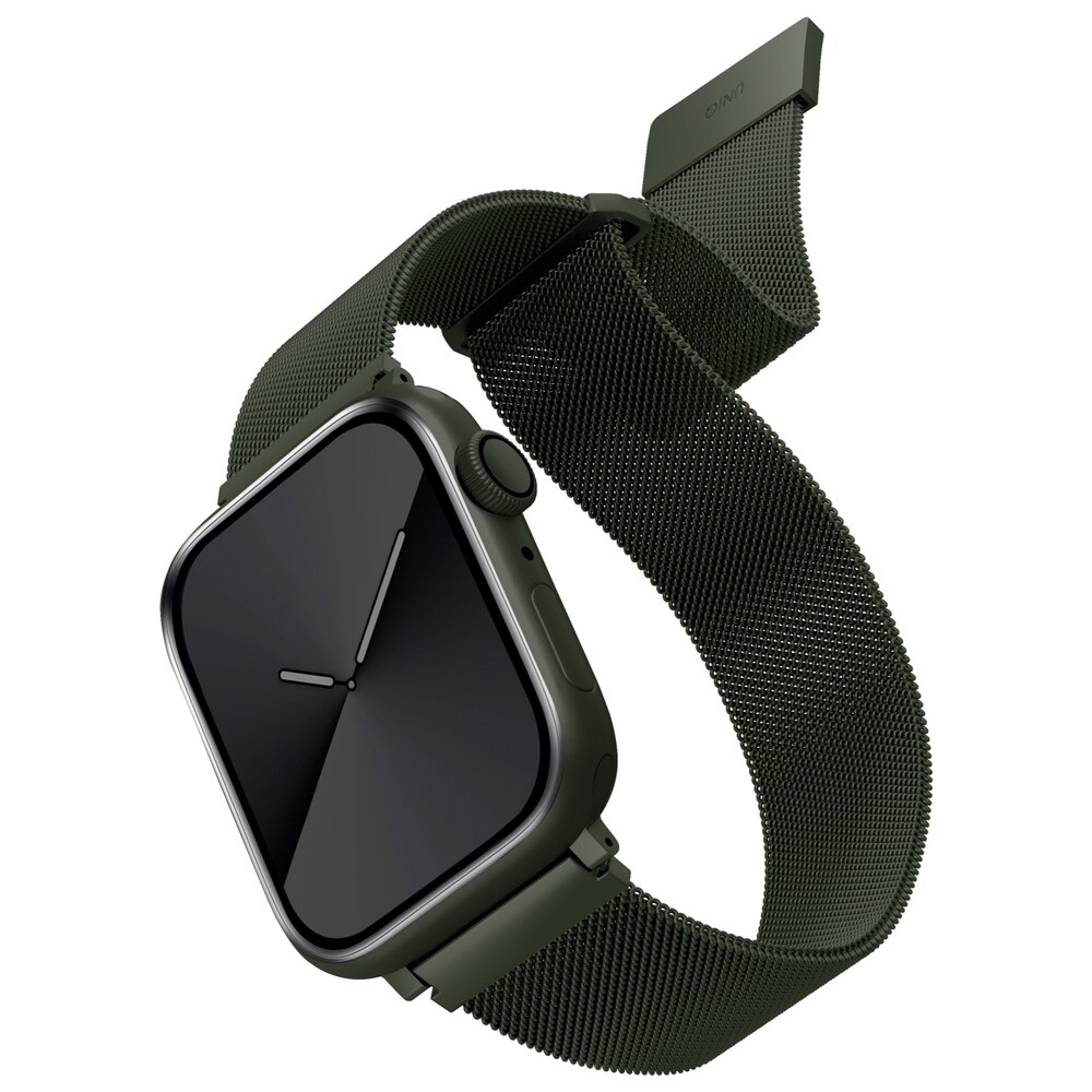UNIQ-Dante-ocelovy-reminek-Apple-Watch-42-41-40-38mm-Hunter-zeleny