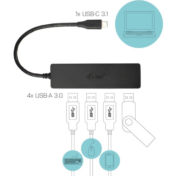i-tec-USB-3-1-Type-C-SLIM-HUB-4-Port-passive