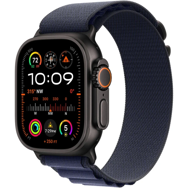 Apple Watch 49/44/45/46mm námořnicky modrý alpský tah s černým titanem M - Řemínky - Hlavní obrázek