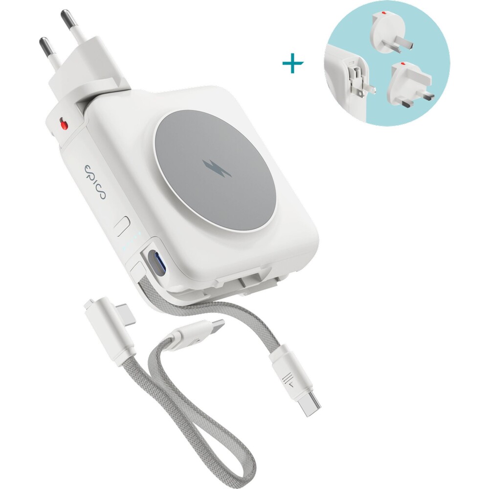 Epico-UltraPack-3in1-10000mAh-Mag-cestovni-powerbanka-a-adapter-s-MagSafe-bily
