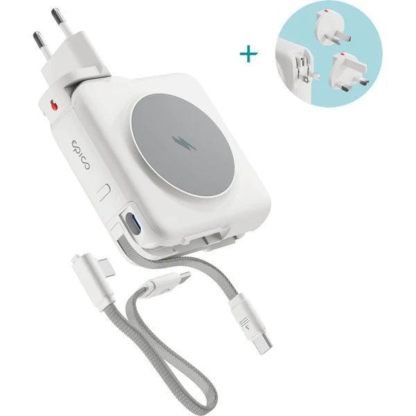 Epico-UltraPack-3in1-10000mAh-Mag-cestovni-powerbanka-a-adapter-s-MagSafe-bily