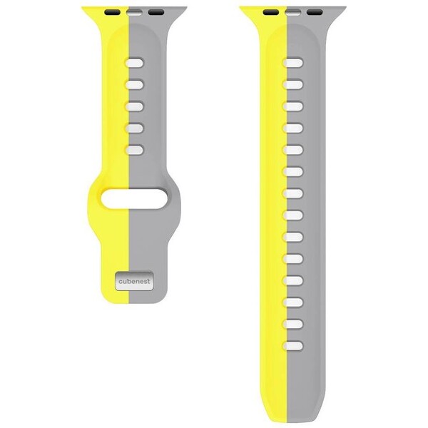 CubeNest-Premium-Silicon-Band-reminek-Apple-Watch-42-49-mm-sedy-zluty