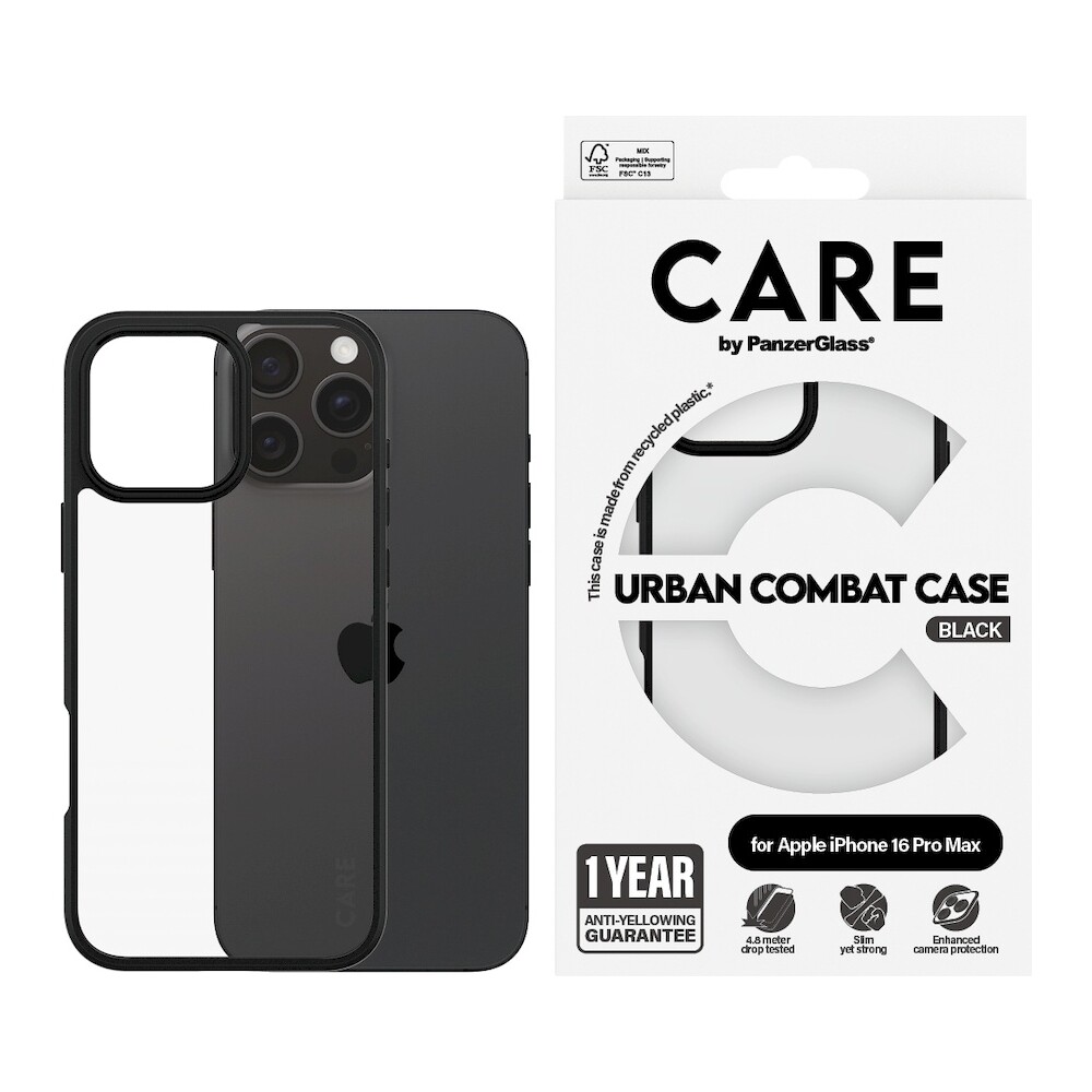 PanzerGlass-CARE-kryt-Apple-iPhone-16-Pro-Max-Urban-Combat-cerny