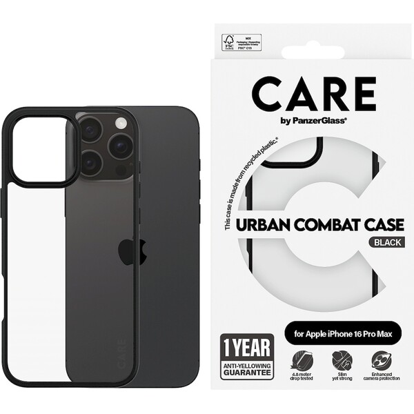 PanzerGlass-CARE-kryt-Apple-iPhone-16-Pro-Max-Urban-Combat-cerny