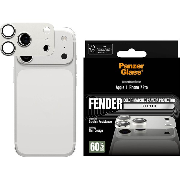 PanzerGlass-FENDER-hlinikova-ochrana-fotoaparatu-Apple-iPhone-17-Pro-stribrna