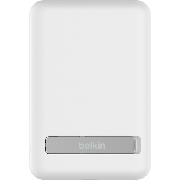 Belkin-BoostCharge-MagSafe-powerbanka-se-stojankem-5000mAh-bila
