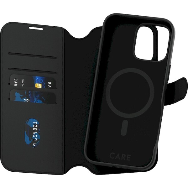 PanzerGlass-CARE-pouzdro-Apple-iPhone-16-Pro-Max-MagSafe-Wallet-2v1-cerny