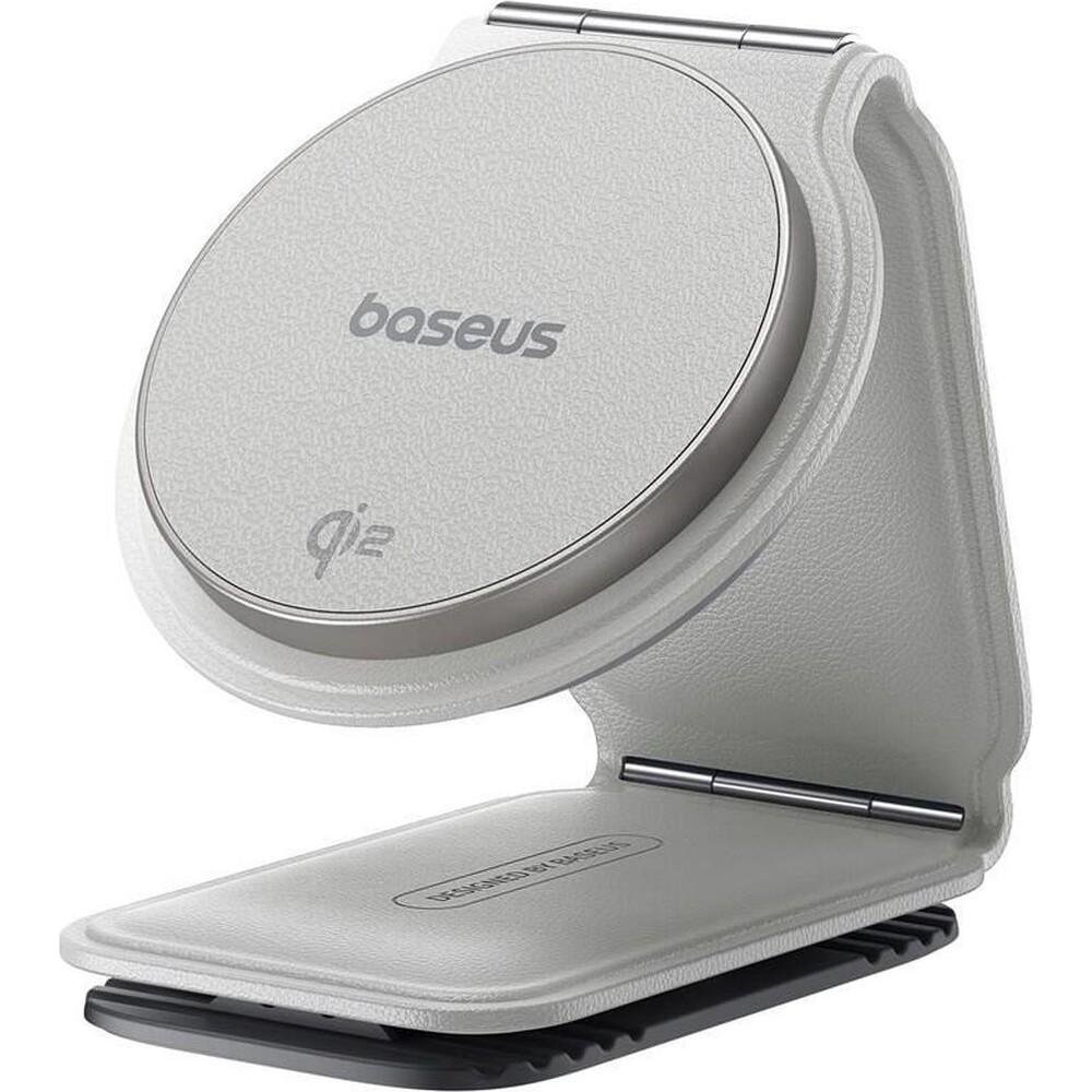 Baseus-PrimeTrip-C02-drzak-do-auta-s-bezdratovym-nabijenim-Qi2-na-palubni-desku-bily