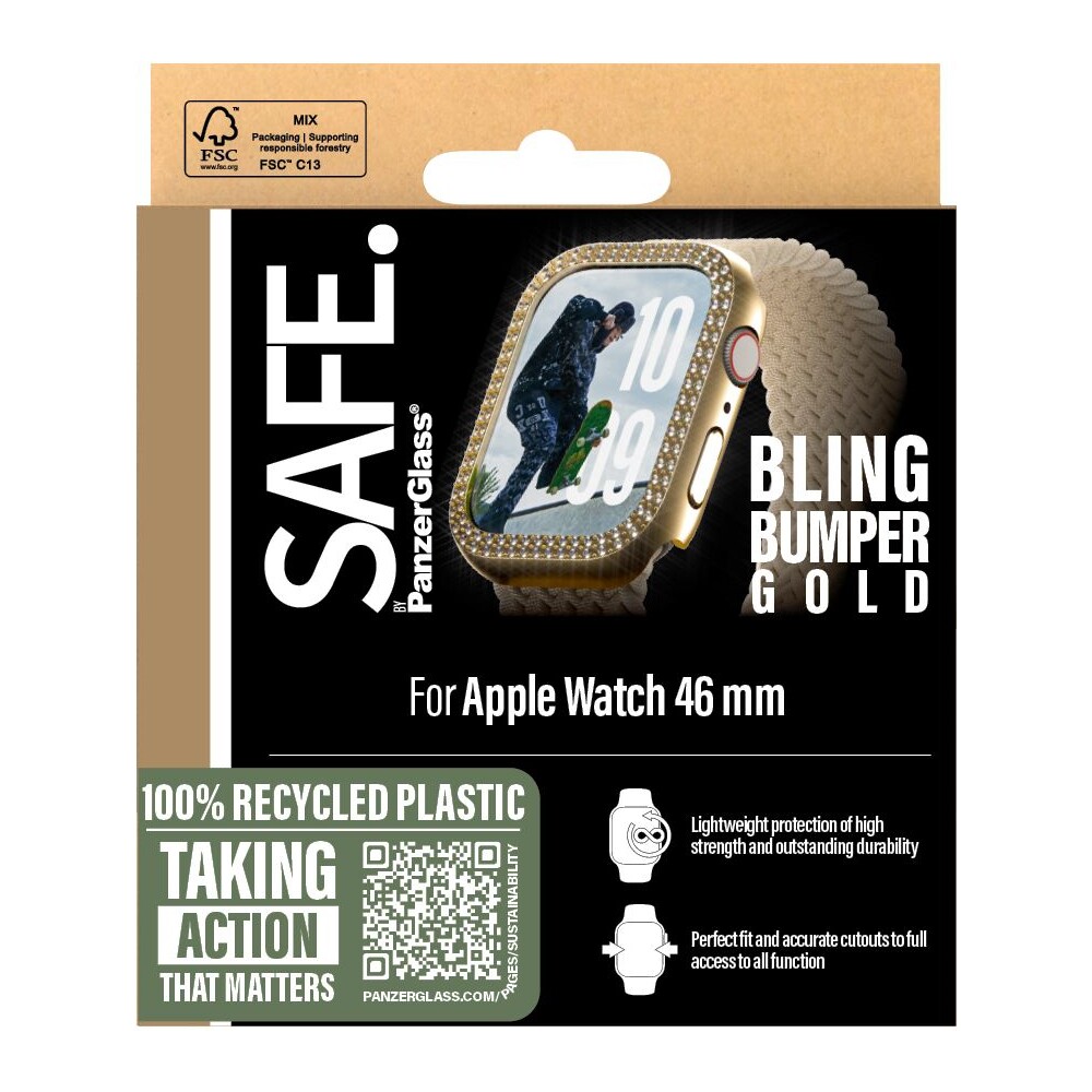 PanzerGlass-SAFE-Apple-Watch-10-11-46mm-bumper-trpytive-zlaty-ramecek