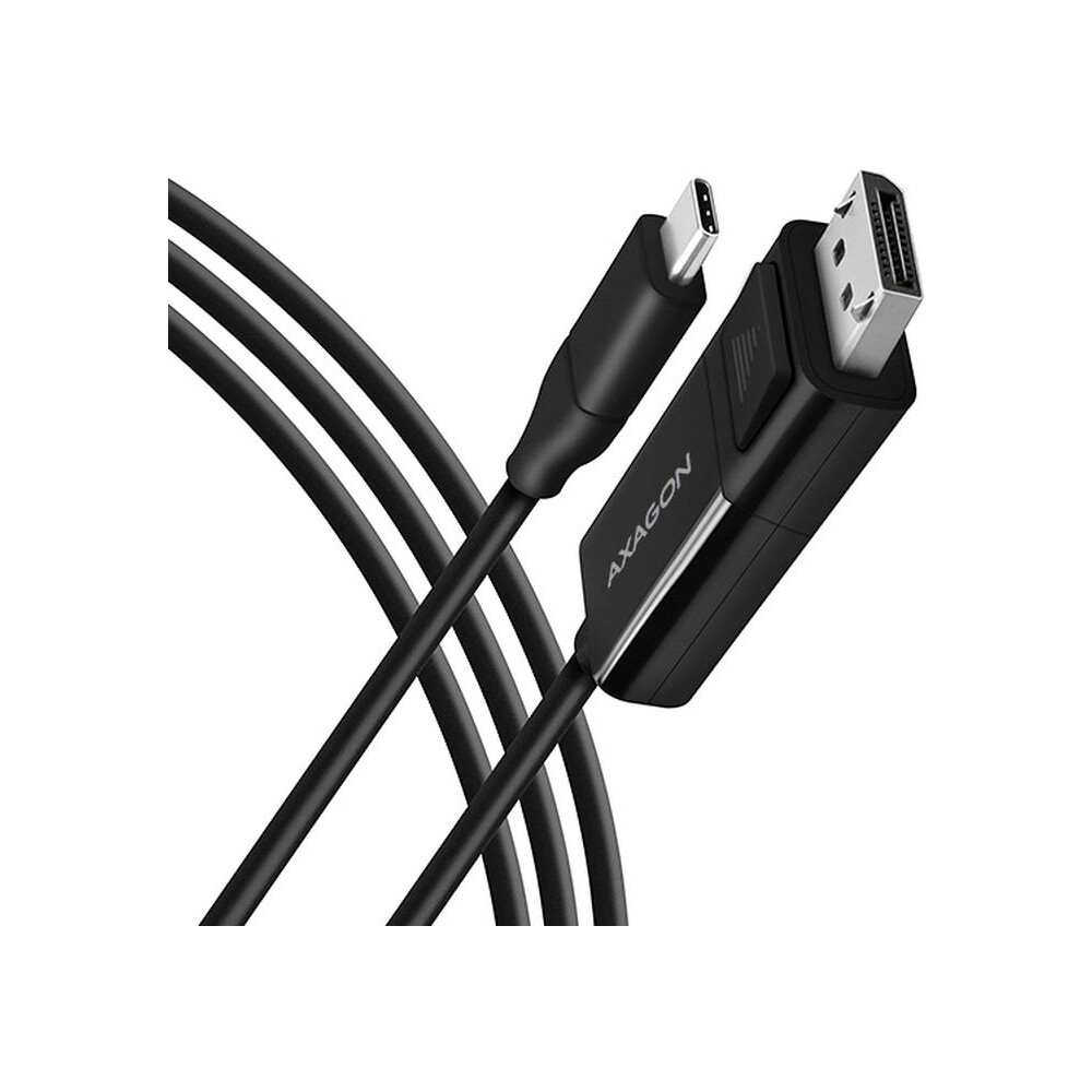 AXAGON-USB-C-DisplayPort-1-2-kabel-4K-1-8m-cerny