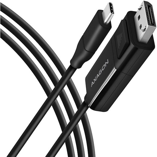 AXAGON-USB-C-DisplayPort-1-2-kabel-4K-1-8m-cerny