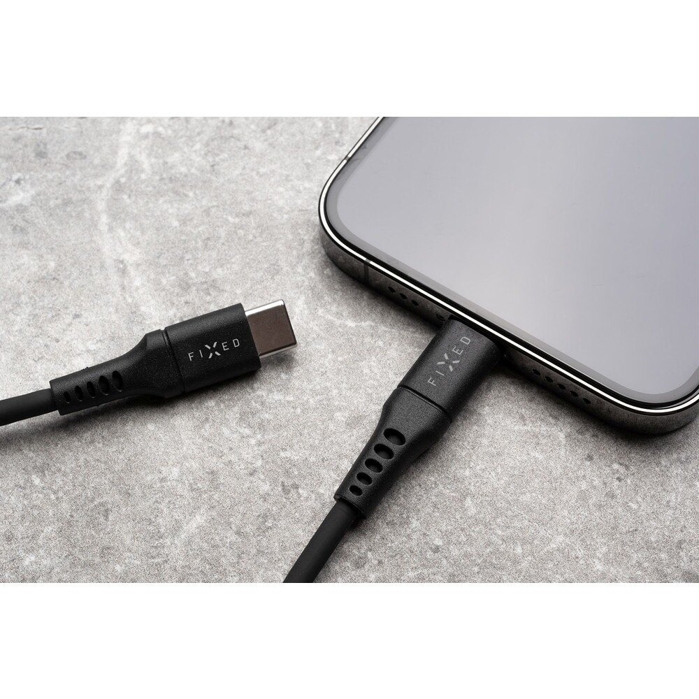 FIXED-Liquid-silicone-USB-C-USB-C-napajeci-kabel-60W-2m-cerny