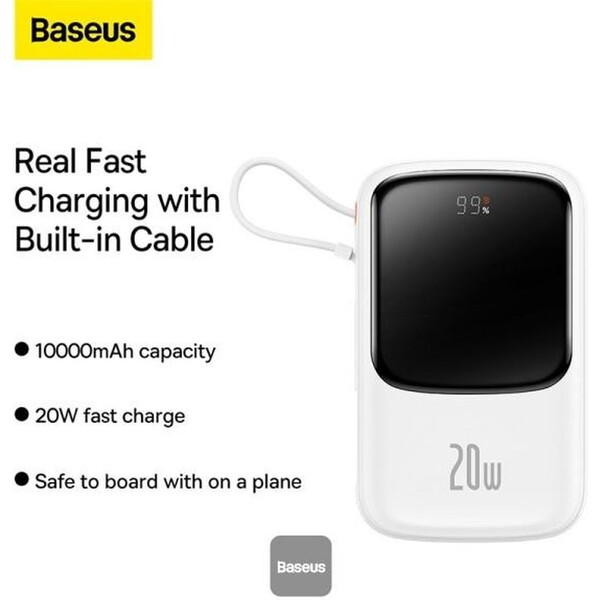 Baseus-Qpow-Pro-10000mAh-20W-s-kabelem-Lightning-bila
