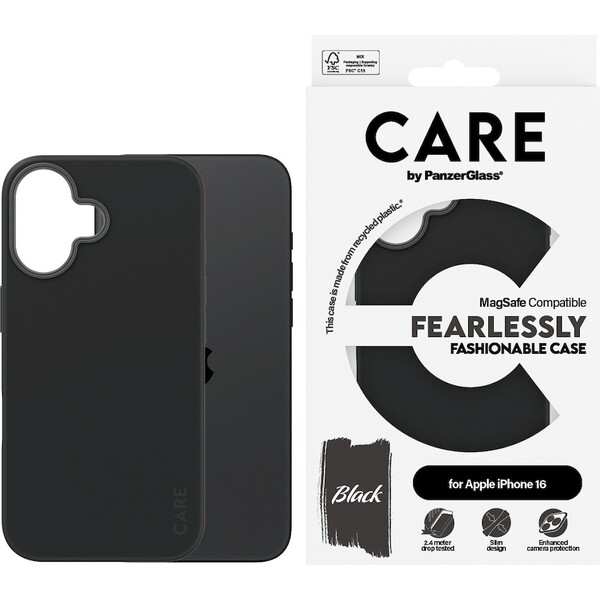 PanzerGlass-CARE-kryt-Apple-iPhone-16-MagSafe-Fearlessly-cerny