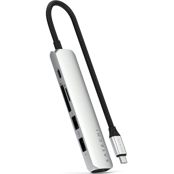 Satechi-6v1-USB-C-Slim-viceportovy-adapter-stribrny